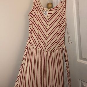 Summer Red Striped Jumpsuit